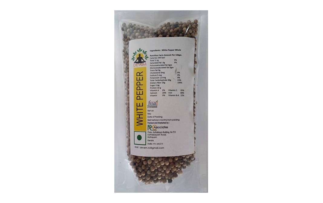 Devem White Pepper    Pack  100 grams